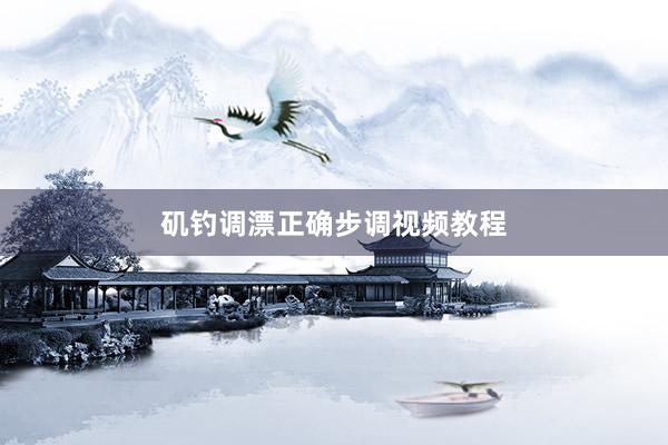 矶钓调漂正确步调视频教程